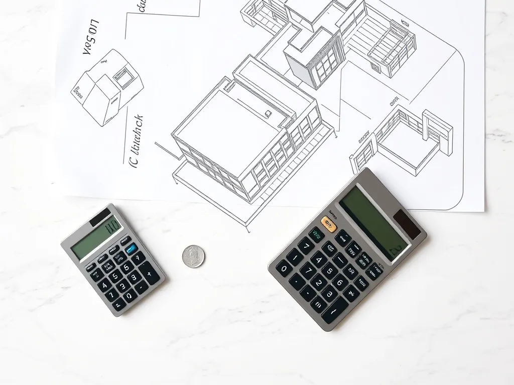 A professional, clean overhead shot of a modern architectura